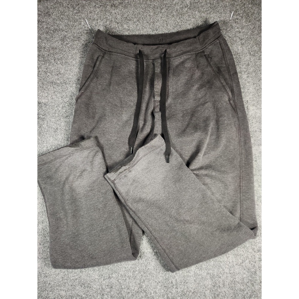 Lululemon Kung Fu Pants Mens Medium Grey Heathered Sweatpants Straight Leg 32x34